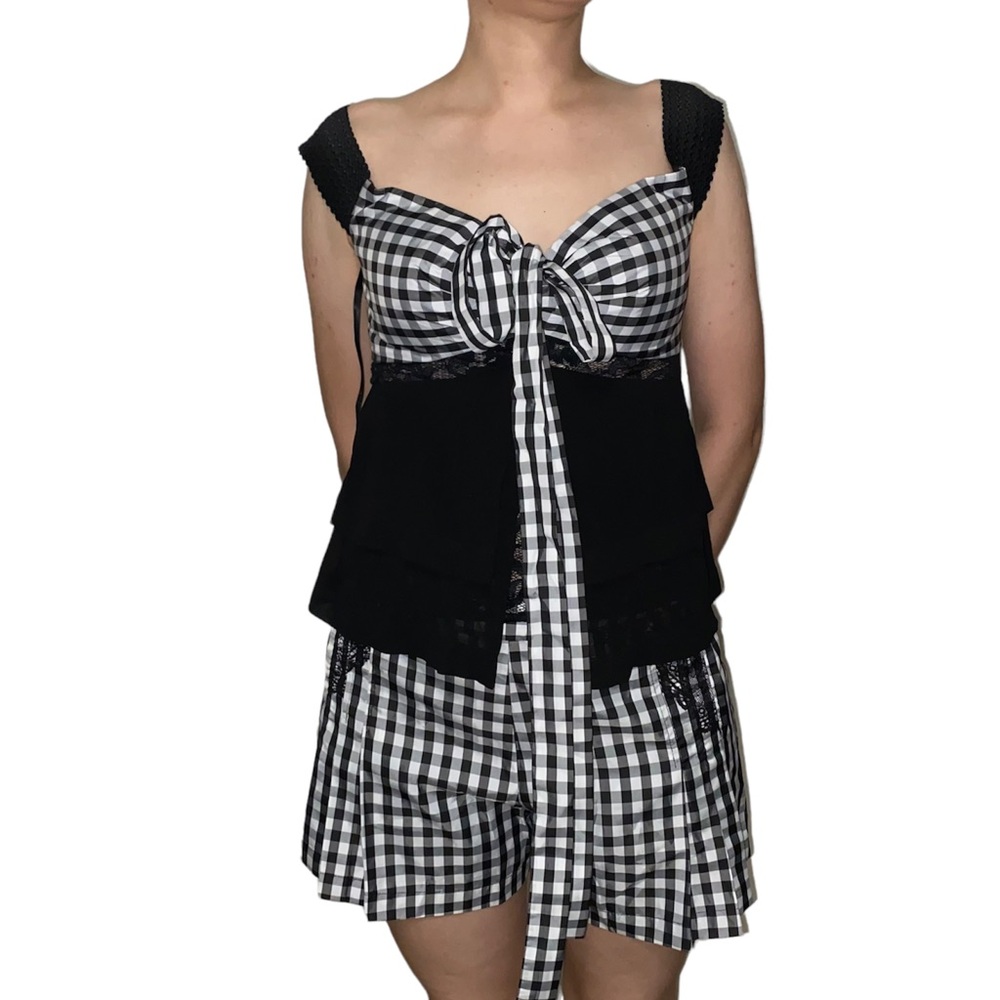 BEBE 3 Piece Checkered Outfit Size S